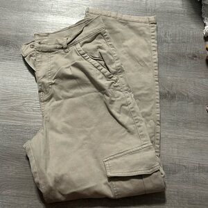 GARAGE WIDE LEG CARGO PANTS.
